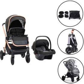 Duux Siyah Max Travel Sistem Bebek Arabası