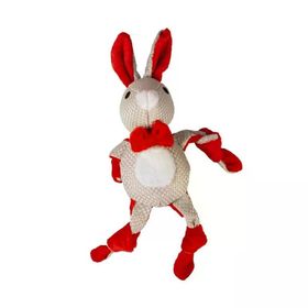 Duvo+ Sesli Tavşan Yılbaşı Figürü 31x14x8 cm Köpek Oyuncağı