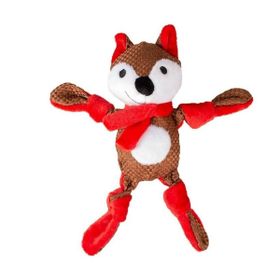 Duvo+ Sesli Tilki Yılbaşı Figürü 18x15x5 cm Köpek Oyuncağı
