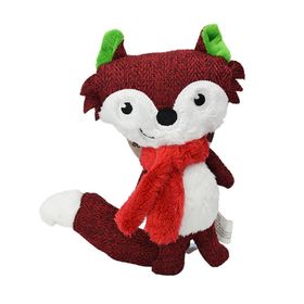 Duvo+ Sesli Tilki Yılbaşı Figürü 18x15x5 cm Köpek Oyuncağı