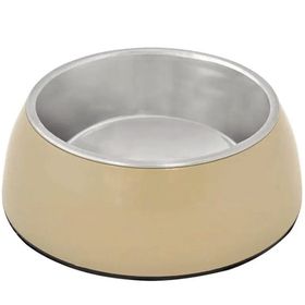 Duvo+ Socket Glossy Taupe 13.2 cm 450 ml Çelik Mama Ve Su Kabı
