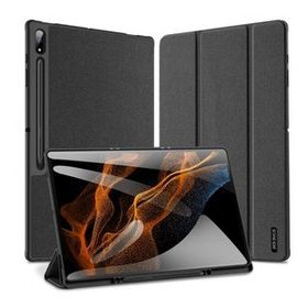 DUX DUCİS Samsung Galaxy Tab A8 2021 10.5 X200-X205 Kalem Bölmeli Standlı Domo Series Siyah Kılıf