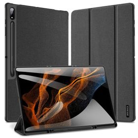 DUX DUCİS Samsung Galaxy Tab A8 2021 10.5 X200-X205 Kalem Bölmeli Standlı Domo Series Siyah Kılıf