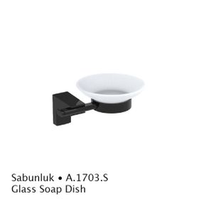 Duxxa A.1703.S Mat Siyah Deppot F-1 Sabunluk