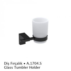 Duxxa A.1704.S Mat Siyah Deppot F-1 Diş Fırçalık