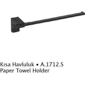 Duxxa A.1712.S Mat Siyah Deppot F-1 Kağıt Havluluk