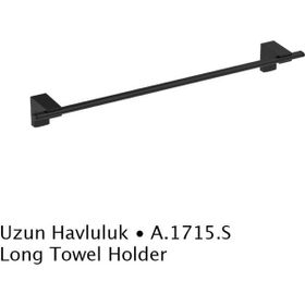 Duxxa A.1715.S Mat Siyah Deppot F-1 Uzun Havluluk
