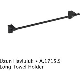 Duxxa A.1715S F1 Mat Siyah Uzun Havluluk