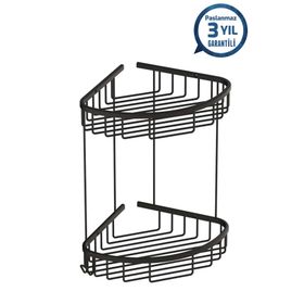 Duxxa A.502 19x19 cm Deppot Oval İkili Köşe Şampuanlık
