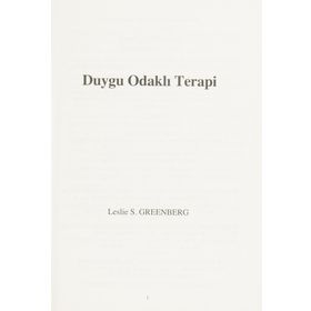 Duygu Odaklı Terapi Danışanlara Duygu Koçluğu Yapmak - Leslie S. Greenberg Seher Balcı Çelik