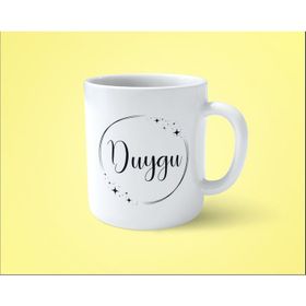 Duygu Yıldızlı Çerçeveli Yazılı Baskılı Kupa