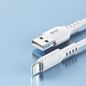 Dvip L13 6A 110W USB-A to Lightning Beyaz 1 mt Data ve Hızlı Şarj Kablosu