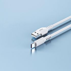 Dvip L14 1 mt Beyaz 6A 110W Fast Charging USBA to Type-C Data ve Hızlı Şarj Kablosu