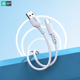 Dvip L14 1 mt Beyaz 6A 110W Fast Charging USBA to Type-C Data ve Hızlı Şarj Kablosu