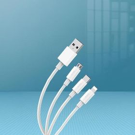 Dvip L37 3 in 1 Lightning Type-C Micro Çıkışlı Hızlı Data ve Şarj Kablosu