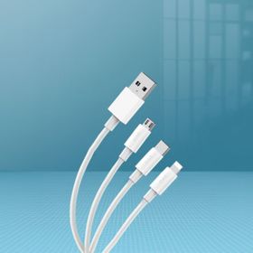 Dvip L37 3 in 1 Lightning Type-C Micro Çıkışlı Hızlı Data ve Şarj Kablosu