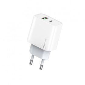 Dvip N34 20W Type-C PD USB-A Quick Charger Çift Çıkışlı Beyaz Şarj Aleti