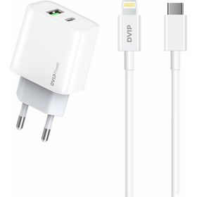 Dvip N35 2.4 A Beyaz Type-C to Lightning Kablolu Hızlı Şarj Aleti Set