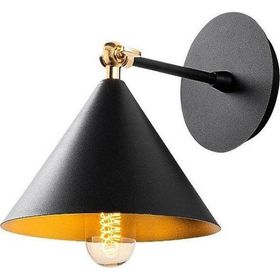 Dylight Derin Retro Metal Dekoratif Rustik Siyah Mafsallı Duvar Aplik