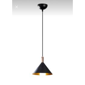 Dylight Derin Siyah Metal Dekoratif Tekli Rustik 22 cm Sarkıt Avize