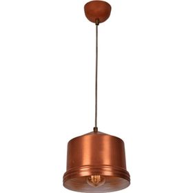 Dylight Retro Bakır Tekli Dekoratif Kafe Murfak Aydınlatma 20 cm Sarkıt Avize