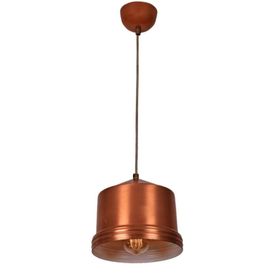 Dylight Retro Bakır Tekli Dekoratif Kafe Murfak Aydınlatma 20 cm Sarkıt Avize