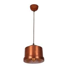 Dylight Retro Bakır Tekli Dekoratif Kafe Murfak Aydınlatma 20 cm Sarkıt Avize