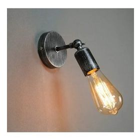 Dylight Retro Gümüş Patinalı Metal Mafsalı Dekoratif Duvar Aplik