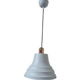 Dylight Retro Metal Bakır Duylu Beyaz Içi Beyaz Tekli 27 cm Sarkıt Avize