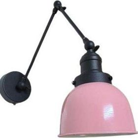 Dylight Retro Metal Dekoratif Akrobatik Rustik Pembe Mafsallı Duvar Aplik