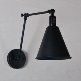 Dylight Retro Metal Dekoratif Mafsallı Akrobatik Siyah Duvar Aplik