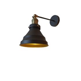 Dylight Retro Metal Dekoratif Mafsallı Siyah Duvar Aplik