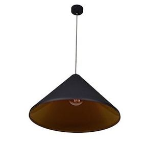 Dylight Retro Metal Dekoratif Rustik Siyah Içi Gold Tekli 50 cm Sarkıt Avize