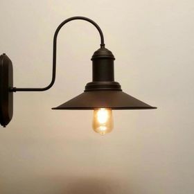 Dylight Retro Metal Kuğu Aplik Siyah Dekoratif Rustik Aplik