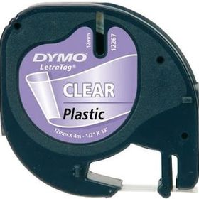 Dymo 12267 Letratag 12x4 Şeffaf Plastik Şerit