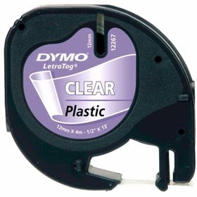 Dymo 12268 Letratag Şeffaf 12 mm 4 mt Plastik Şerit