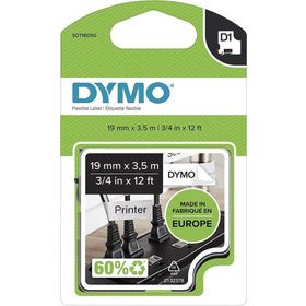Dymo 16958 Siyah-Beyaz 19 mmx3.5 m Esnek Naylon Şerit