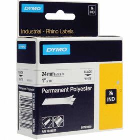 Dymo 1734523 Rhino Pro Beyaz Siyah 24 mm x 5.5 mt Sabit Polyester Şerit