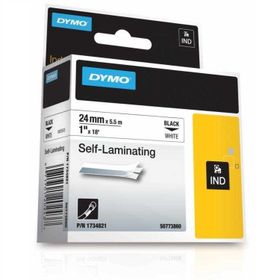 Dymo 1734821 Rhino Pro Beyaz Siyah 24 mm x 5.5 mt Lamine Vİril Şerit