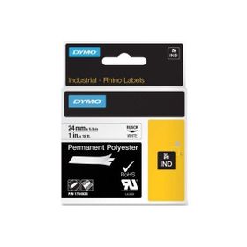 Dymo 18058 RhinoPRO 19 mm x 1.5 mt Sarı Siyah Isıyla Küçülen Şerit