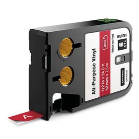 Dymo 1868761 XTL 12 mm 7 m Kırmızı Beyaz Çok Amaçlı Vinil