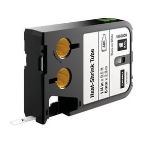 Dymo 1868809 XTL 6 mm x 2.7 mt Isıyla Küçülen Beyaz Üzerine Siyah Şerit