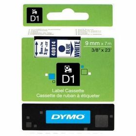 Dymo 40914 Beyaz Mavi 9 mm x 7 m D1 Yedek Şerit