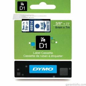 Dymo 40914 Beyaz Mavi 9 mm x 7 m D1 Yedek Şerit