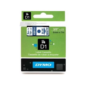Dymo 40914 Beyaz Mavi 9 mm x 7 m D1 Yedek Şerit