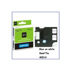 Dymo 40914 Beyaz Mavi 9 mm x 7 m D1 Yedek Şerit