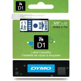 Dymo 40914 Beyaz Mavi 9 mm x 7 m D1 Yedek Şerit