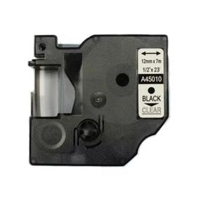 Dymo 45010 Şeffaf-Siyah D1 12 mm x 7 m Muadil Yedek Şerit