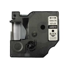 Dymo 45010 Şeffaf-Siyah D1 12 mm x 7 m Muadil Yedek Şerit