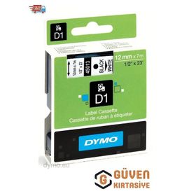 Dymo 45013 12x7 Beyaz Siyah Yedek Şerit